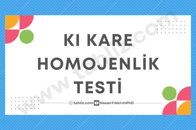 ki kare homojenlik testi ki kare homojenlik testi